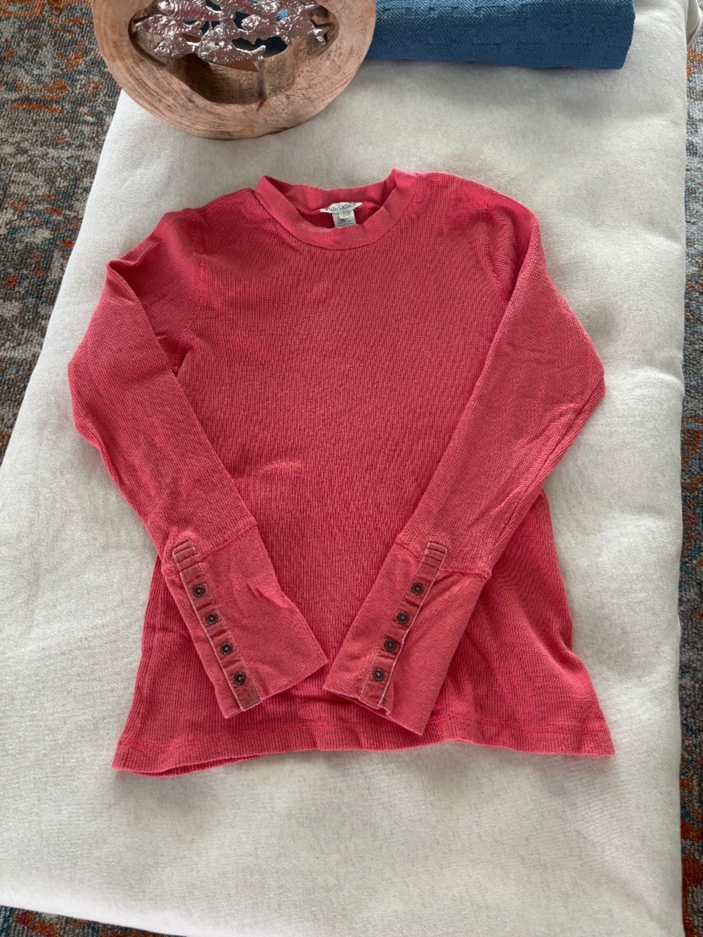 Sundance Coral Thermal Coral Tee Sz L